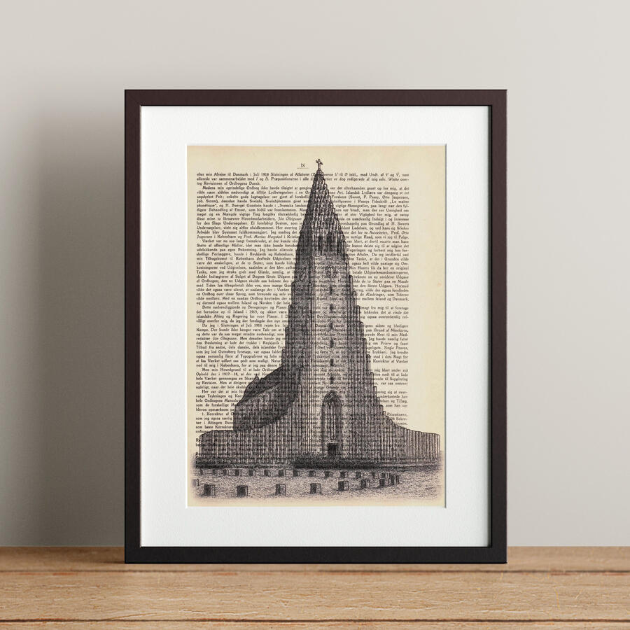 Hallgrímskirkja 21x28.3cm 5900 kr